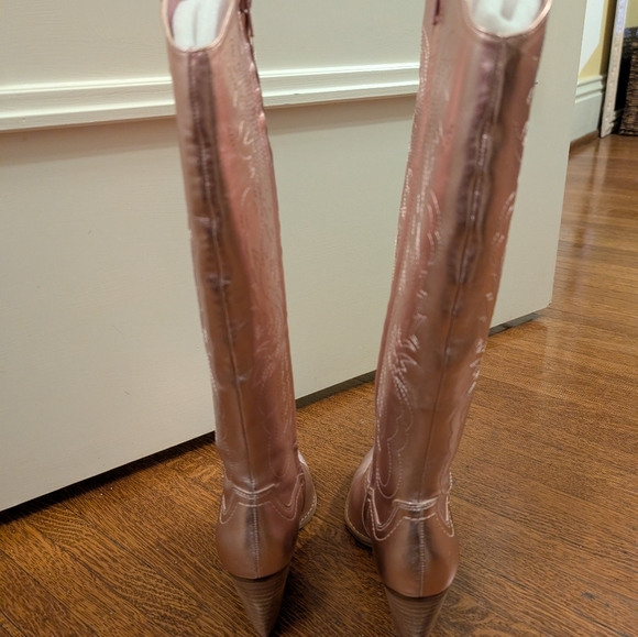 Gianni Binni Pink Metallic Women's Boots NEW, Comfortable! - Picture 7 of 10